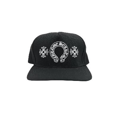 Pre-owned Chrome Hearts Horseshoe Denim Snapback 'black'