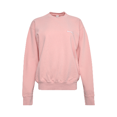 Pre-owned Sporty And Rich Sporty & Rich Serif Embroidered Crewneck 'rose' In Pink