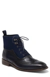 Stacy Adams Malone Wingtip Boot In Navy