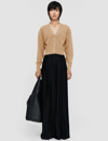 Joseph Brushed Cashmere V Neck Cardigan In Light Camel