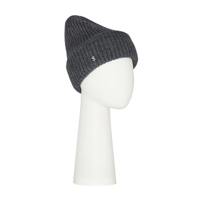 Yves Salomon Cashmere And Wool Hat In Gris