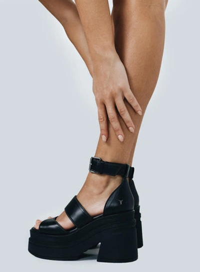 Windsor Smith Match Leather Sandal In Black