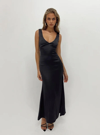 Princess Polly Lower Impact Lynsey Midi Dress In Black