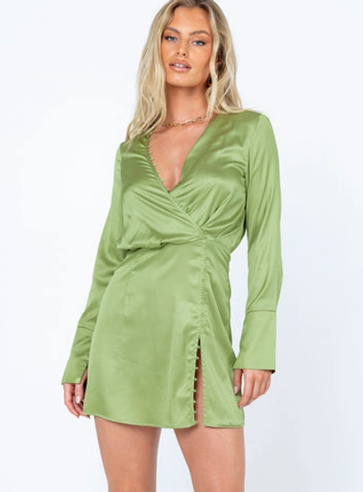 green emerald velvet dress Kenzie Mini Dress Green