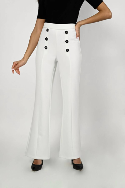 Frank Lyman Knit Pant In Off White