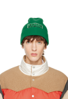 KENZO GREEN COLLEGE PATCH BEANIE