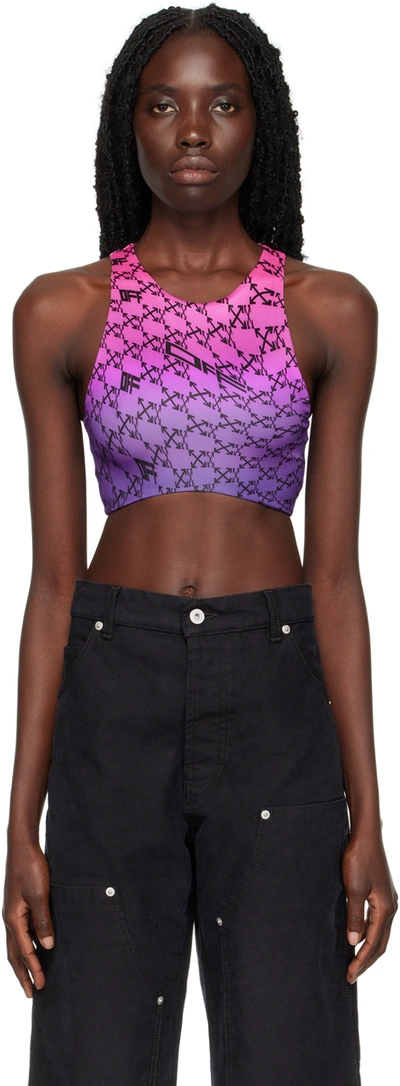 Off-white Monogram Sports Bra In Fuchsia