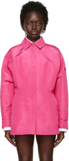 Valentino Silk Jacket In Uwt Pink Pp