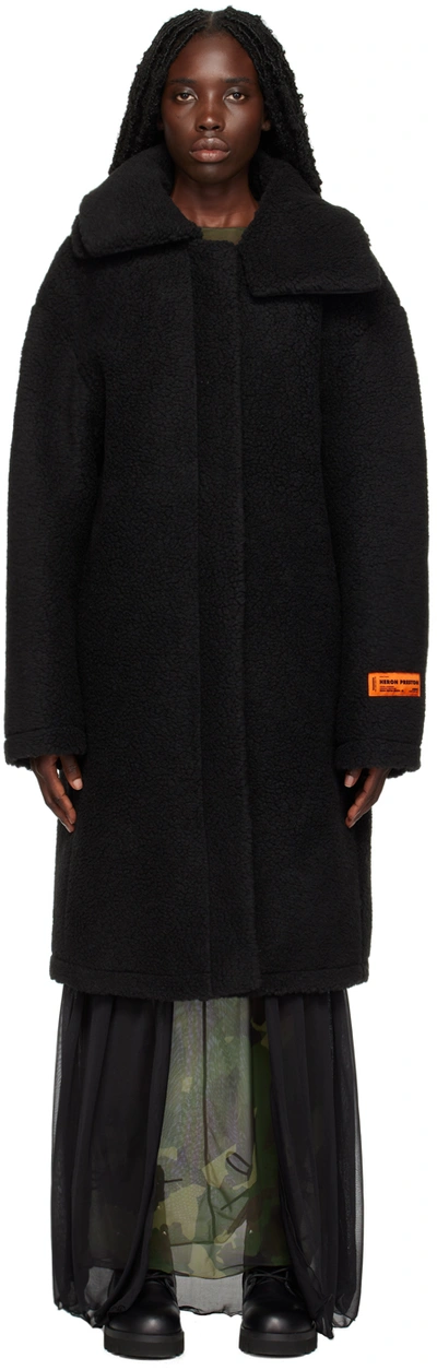 Heron Preston Black Long Coat