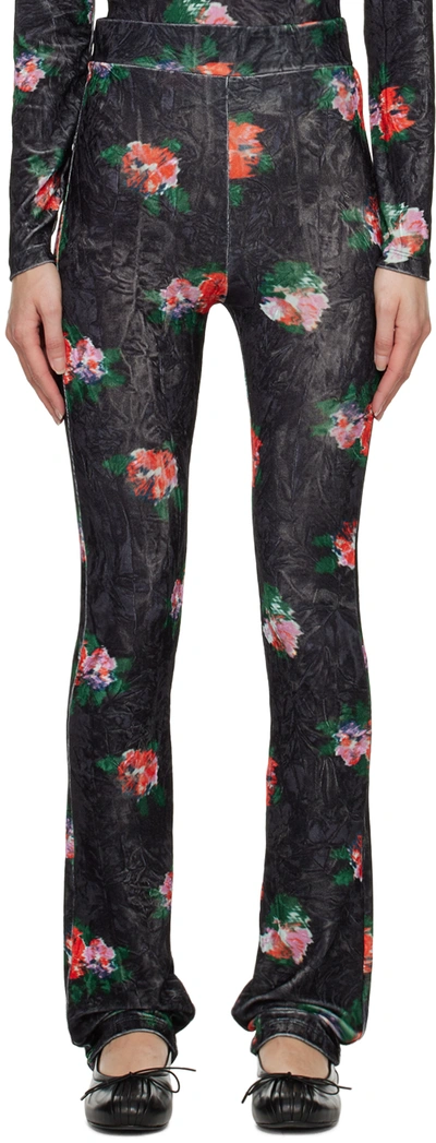 Henrik Vibskov Viola Floral-print Trousers In Vintage Velvey Red