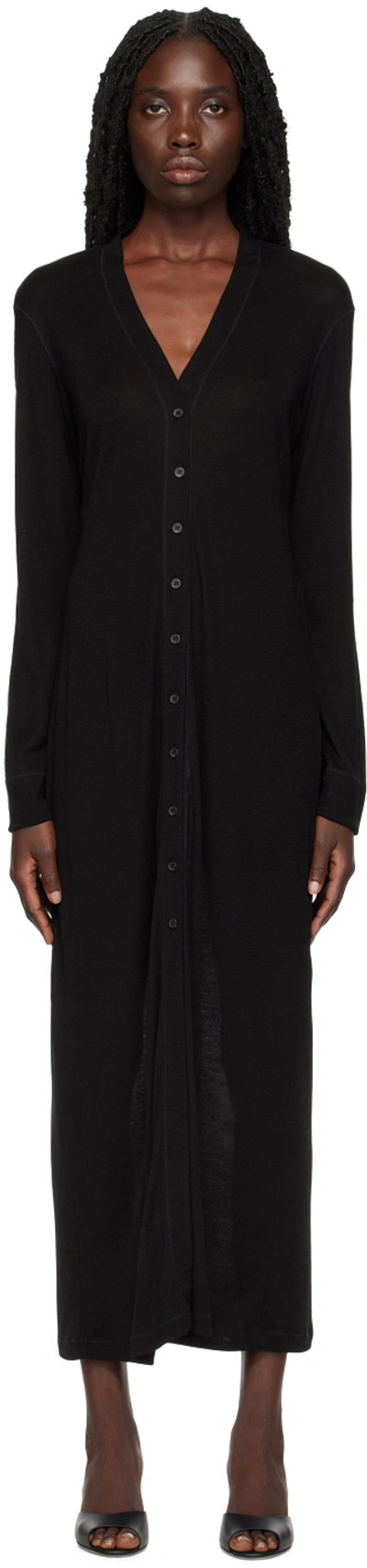 Filippa K Buttoned-up Knitted Dress In Black