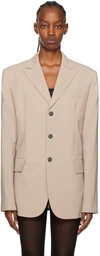 Nensi Dojaka Beige Button-down Blazer In Beige Beige