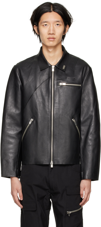 Heliot Emil Black Internment Leather Jacket