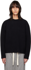 JIL SANDER BLACK CREWNECK SWEATER