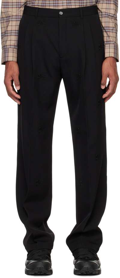 Burberry Black Ekd Wide-leg Trousers