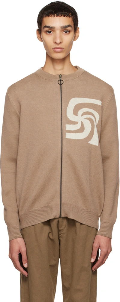 Soulland Beige Armor Lux Edition Cardigan