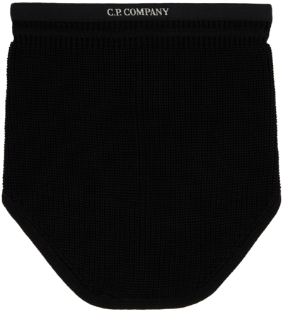 C.p. Company Logo-embroidered Wool Snood In 999 Black