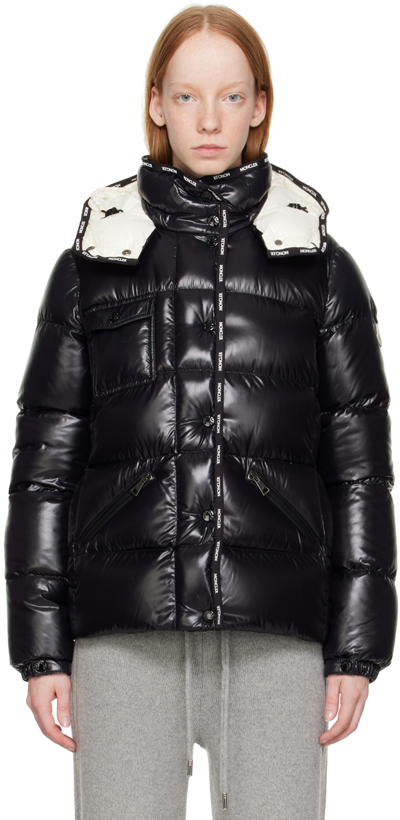 Moncler Flumet Logo-detail Puffer Jacket In Black