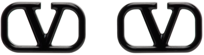 Valentino Garavani Vlogo Signature Stud Earrings In 0no Nero