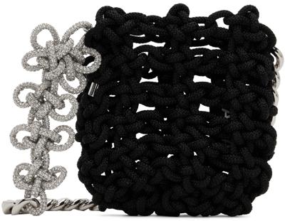 Kara Black Knot & Chain Bike Bag In Black/white