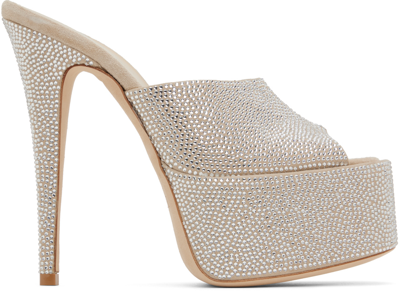 Paris Texas Beige Marina Heeled Sandals In Quartz