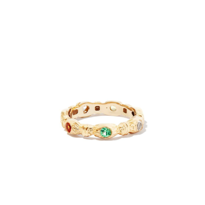 Bleue Burnham 9kt Yellow Gold Nature Round Root Sapphire Ring