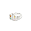 Bleue Burnham Flowers Grow Together Sterling Silver Sapphire Ring In Silver