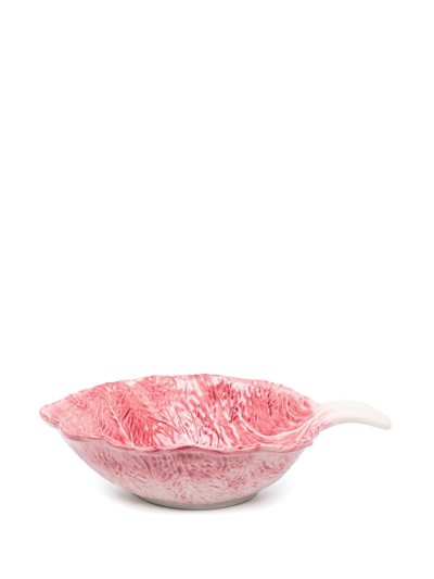 Les-ottomans Pink Radicchio Ceramic Salad Bowl In Red