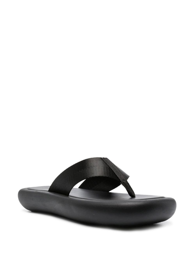St. Agni Black Slip-on Flip Flop Sandals