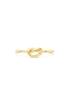 Sterling Forever Sterling Silver Thin Love Knot Ring In Gold