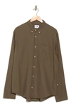 Nn07 Levon 5159 Slim Fit Flannel Button-down Shirt In Army