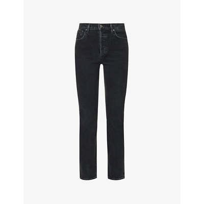 Goldsign Morgan High Rise Straight Cotton Jeans In Curtis