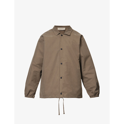 Essentials Coaches 1977-print Boxy-fit Cotton-blend Jacket In Wood