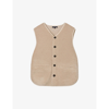 Soeur Fusil Teddy-textured Faux-fur Gilet In Ecru