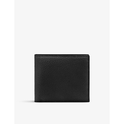 Smythson 4 Card Slot Wallet With Coin Case In Panama In Black
