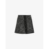 Moncler Tweed Buttoned Mini-skirt In Grey