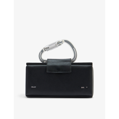 Heliot Emil Carabiner Leather Clutch In Black