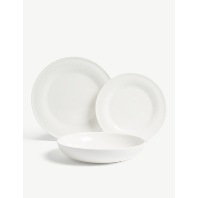 The White Company Symons 12-piece China Dinner Set In White