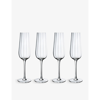 Villeroy & Boch Rose Garden Glass Champagne Flutes Set Of Four