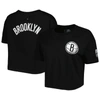 Pro Standard Black Brooklyn Nets Classics Boxy T-shirt In Black