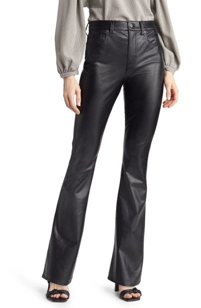 Veronica Beard Beverly Coated High Waist Skinny Flare Jeans In Black
