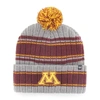 47 '47 GRAY MINNESOTA GOLDEN GOPHERS REXFORD CUFFED KNIT HAT WITH POM