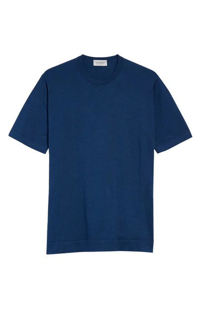 John Smedley Lorca Crewneck T-shirt In Indigo