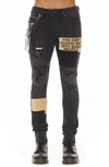 CULT OF INDIVIDUALITY PUNK SUPER SKINNY JEANS WITH LEG HARNESS