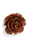 Clifton Wilson Floral Lapel Pin In Brown