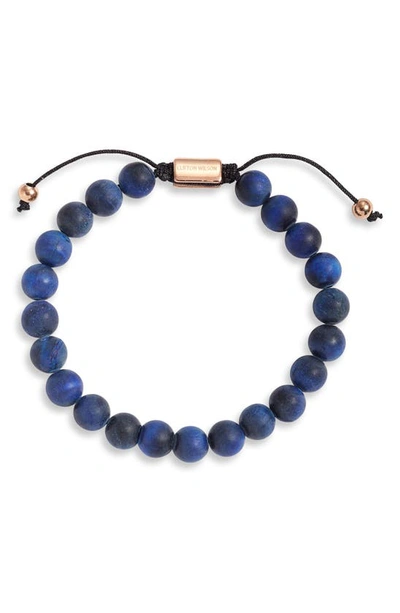 Clifton Wilson Tiger's Eye Beaded Bracelet In Navy