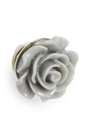 Clifton Wilson Floral Lapel Pin In Grey