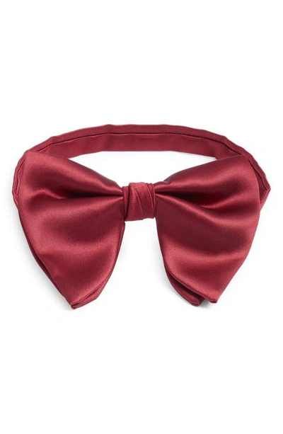 Clifton Wilson Red Silk Butterfly Bow Tie In Dark Red