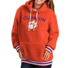 G-III 4HER BY CARL BANKS G-III 4HER BY CARL BANKS ORANGE CLEMSON TIGERS GAME OVER SHERPA PULLOVER HOODIE