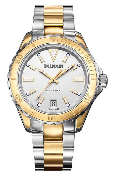 Balmain Watches Ophrys Dive Two-tone Bracelet Watch, 38.5mm In Two Tone